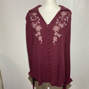 Vintage America blouse NWOT.🌹💕